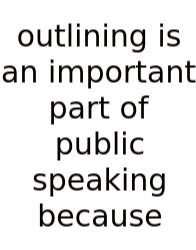 Outlining Is An Important Part Of Public Speaking Because