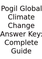 Pogil Global Climate Change Answer Key: Complete Guide