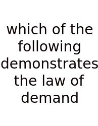 Which Of The Following Demonstrates The Law Of Demand