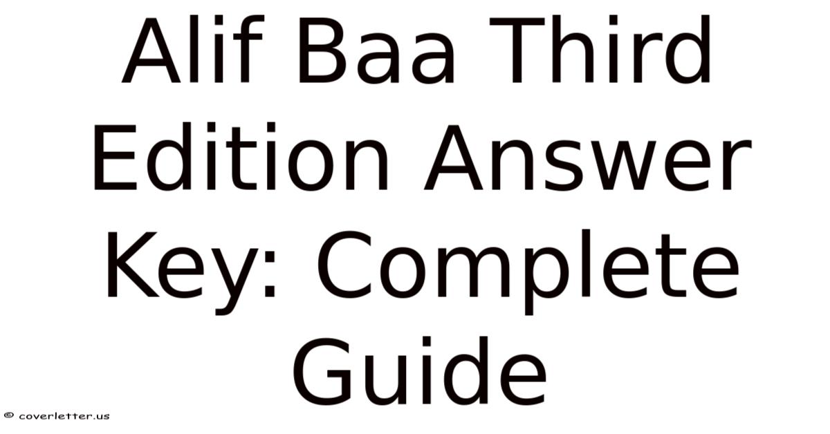 Alif Baa Third Edition Answer Key: Complete Guide