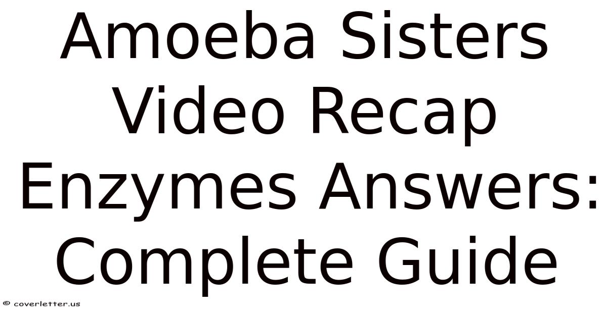 Amoeba Sisters Video Recap Enzymes Answers: Complete Guide