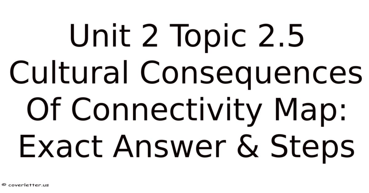 Unit 2 Topic 2.5 Cultural Consequences Of Connectivity Map: Exact ...